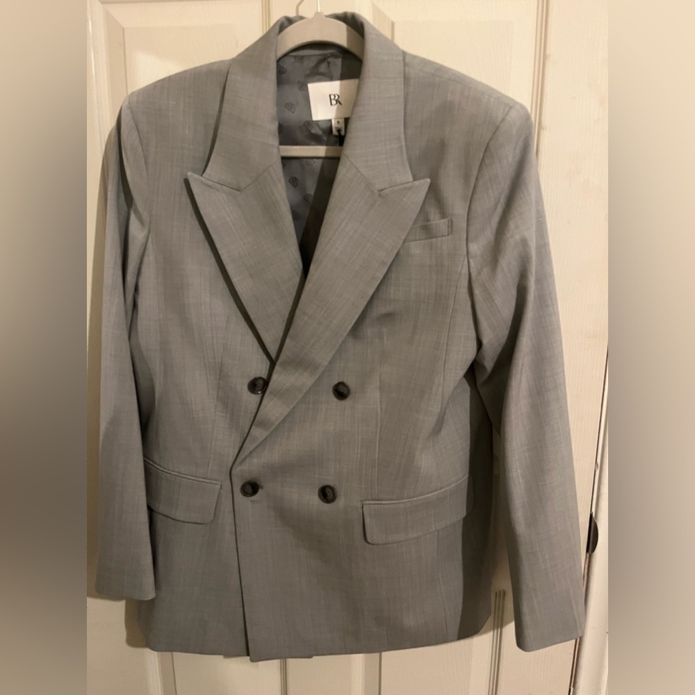 Banana Republic Jacket Womens 8 Siena Relaxed Italian Wool Blazer